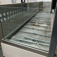 Système de balustrade en verre sans cadre avec éclairage LED moderne, profilé en U en aluminium pour balcon et escalier, verre trempé transparent