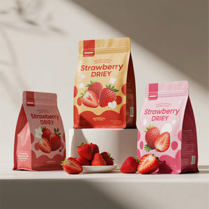 Atacado Custom Printing Pineapple Peach Mango Morangos Congelar Frutas Secas <span class=keywords><strong>Snacks</strong></span> Auto-selagem De Folha De Alumínio Saco Embalagem - Product Image 2