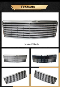 Griglia della griglia del paraurti anteriore cromata per <span class=keywords><strong>Mercedes</strong></span> <span class=keywords><strong>Benz</strong></span> <span class=keywords><strong>W140</strong></span> S300S320S350S400 barra centrale del paraurti anteriore griglia di aspirazione dell'aria - Product Image 2