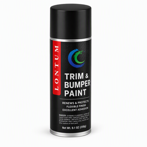 Peinture en aérosol noire ultra-éclatante avec finition satinée |   Conçu pour les bombes de peinture aérosol automobiles en plastique - Product Image 1