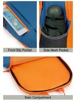 Sac à dos sportif personnalisé avec logo, coloré, petit format 10L, pour randonnée, cyclisme, gym, léger, bicolore, avec poche en mesh pour bouteille