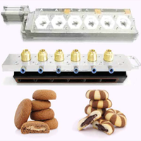 BNT-700C approvisionnement D'usine automatique deux couleurs confiture en peluche cookie maker quatre trémies biscuit making machine ligne de production