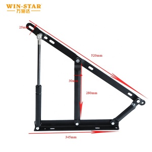 WINSTAR Aufbewahrung möbel Scharnier Metall Schwarz Klapp sofa Hebe mechanismus für Bett beschläge - Product Image 6