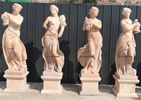 Sculpture moderne de statue de femme grecque, en pierre nue et sexy, en marbre
