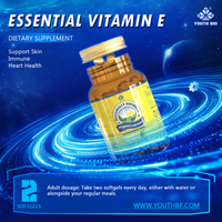 Softgel Vitamin E Alami Lanjutan 400 IU Dukungan Kesehatan Harian dan Kesehatan Kulit untuk Lansia Dewasa Siap Dikirim