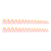 30 faux ongles en acrylique pour filles, ongles press-on de haute qualité, motif pois, forme amande, différentes tailles disponibles pour ongles artificiels