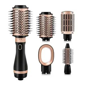 New Tech Negative Ionic Blow Hair Dryer Brush 1 Step 5 In 1 Hot Air Brush For Curling Straightening And Drying