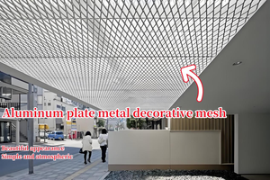 Maille décorative en métal 304 maille tissée décoration <span class=keywords><strong>de</strong></span> mur rideau d'hôtel maille d'extension <span class=keywords><strong>de</strong></span> plaque d'aluminium <span class=keywords><strong>de</strong></span> rideau en métal - Product Image 6