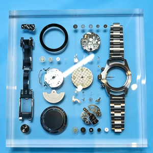 Reloj Mecánico Desestructurado Artístico, Componentes del Movimiento Sellados en Resina, Coleccionable Decorativo de Alta Gama - Product Image 2