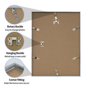 A4 черная рамка для картин 6x8 с ковриком или 8,3x11,7 без коврика настенная галерея рамки для плакатов - Product Image 2