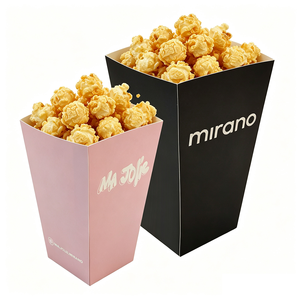 Boîte à <span class=keywords><strong>popcorn</strong></span> pliable en papier avec logo personnalisé, résistante à la graisse, jetable, pour emballage de snacks, idéale pour les cinémas et la vente en gros - Product Image 1