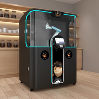 Vente Flash : Kiosque à café robotisé LE avec bras entièrement automatique, écran tactile, distributeur automatique de café avec SDK et gestion basée sur le cloud