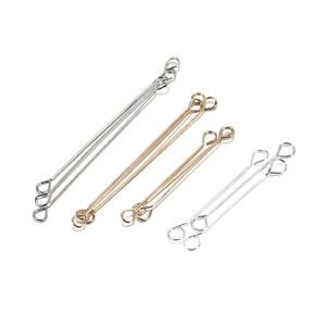 FAI DA TE JewelrMetal Acciaio Inox A Doppio Occhio Pin Dell'orecchio Degli Orecchini Perni di <span class=keywords><strong>Biella</strong></span> Per Gioielli FAI DA TE Fare Artigianato Forniture - Product Image 4