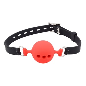 YPM Détachable Ball <span class=keywords><strong>Gag</strong></span> Noir Silicone Bouche <span class=keywords><strong>Gag</strong></span> <span class=keywords><strong>3</strong></span> Trous Respirants Boule Plug pour SM Jeux Jouets Adultes - Product Image 2