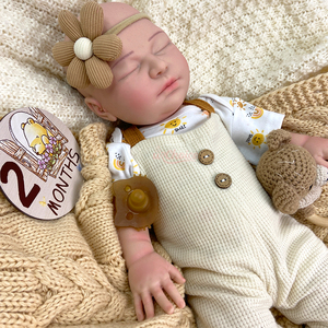 Muñeca Bebé Reborn de Silicona de 22 Pulgadas, Linda y Adorable, con Mejillas Regordetas y Cuerpo Suave al Tacto, para Coleccionistas de Arte y Regalos - Product Image 4