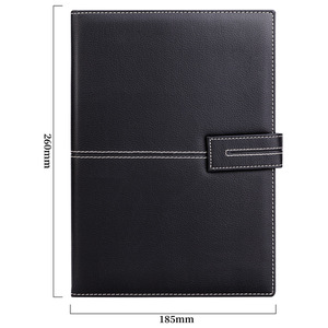 Deli <b>Leather</b> Notebook 16K 120 Pages Business Office Meeting Minutes Black And Brown Cover - Product Image 5