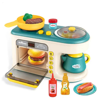 Jouet de cuisine d'imitation avec cuisinière, ensemble de jeu de simulation d'appareils électroménagers avec lumière et musique, accessoires alimentaires pour jeu de rôle pour enfants