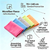 Serviette de plage en microfibre surdimensionnée sans sable, personnalisable, motifs colorés par sublimation, artisanat de haute qualité