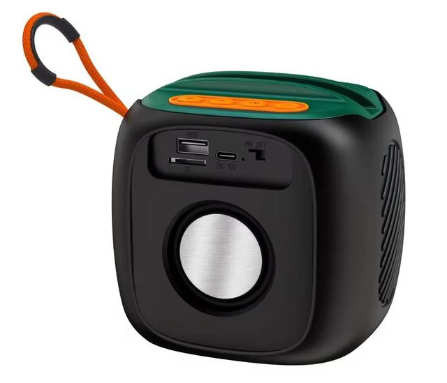 Portable Bluetooth Party Speaker with Phone Holder Waterproof 8W RGB Light Mini Sound Box with TWS Hands-Free for Camping Beach