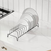 Égouttoir à vaisselle compact WIREKING RV, à poser sur l'évier, en acier, pour petite cuisine, gain de place