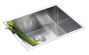 Évier de cuisine encastrable à cuve unique en acier inoxydable 304, finition satinée, design moderne, pour montage sur plan, directement de l'usine OEM - Product Image 3
