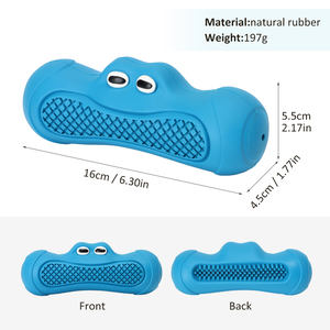 Fabrika özel BPA içermeyen doğal kauçuk dayanıklı çevre dostu Modern karikatür interaktif Pet köpek çiğnemek oyuncak top agresif için - Product Image 5
