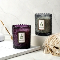 Lilin Aroma Cangkir Kaca Berhias Renda Ramah Lingkungan Lilin Kedelai Alami Aroma Rumah Suvenir Pernikahan Grosir