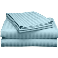 Juego de sábanas KOSMOS a rayas al por mayor, juego de sábanas de cama, juego de sábanas lisas dispersas sólidas, ropa de cama King de poliéster tejido, 4 Uds.