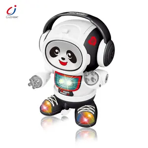 Chengji Groothandelsprijs Kinderen Cartoon Universeel Speelgoed Elektrisch Dansen Wandelen Rotatie Rockende Panda Robot