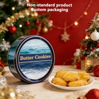 Biscuits au beurre croustillants et sucrés, recette danoise originale, HALAL, boîte cadeau en métal, pour les fêtes, vente en gros pour les supermarchés