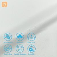 Impression par sublimation personnalisée, tissu piqué Vera en rouleau, 140 GSM, polyester blanc pour vêtements en sublimation