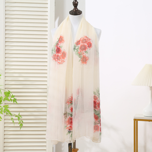 Élégant châle floral pour femme, longue écharpe imprimée tournesol, multifonctionnel, à porter toute l'année - Product Image 2