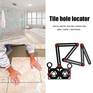 Localizzatore di fori per <span class=keywords><strong>piastrelle</strong></span> strumento regolabile righello di misurazione ad angolo fisso in vetro per muratura modello <span class=keywords><strong>angolare</strong></span> universale 6 lati - Product Image 5