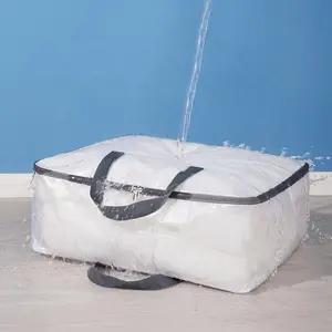लोकप्रिय उत्पाद वाटरप्रूफ क्लॉज़ेट ऑर्गनाइज़र फ़ैक्टरी बेस्ट के साथ जगह बचाने वाला पारदर्शी रजाई भंडारण बैग