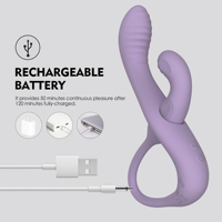 WINYI WK0060 Flexibler Vibrator für Frauen Wasserdichtes Flüssigsilikon G-Punkt Klitoris-Stimulator Duale Vibration Erwachsenen-Sexspielzeug