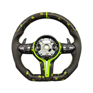 Volant en fibre de carbone avec écran LED chauffant personnalisé pour BMW M2 M3 M4 M5 F10 <span class=keywords><strong>F50</strong></span> F30 F32 F80 F82 F90 E90 E92 E60 E63 G20 G - Product Image 5