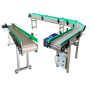 Zwaarbelastbaar vlakke-kettingtransportband automatisch transportsysteem voor de fles- en drankenindustrie, productielijn met lamellenkettingtransportband - Product Image 4