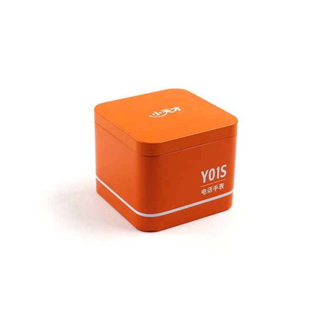 Wholesale New Custom Printed Decorative Tin Cans Small Square Metal Tin Fancy Gift Smart Watch Electronics Packaging Box
