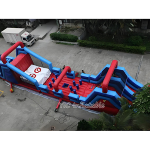 Circuito de Obstáculos Ninja <span class=keywords><strong>Warrior</strong></span> Profesional de PVC Challenger con Tobogán de Doble Carril, Certificado CE - Product Image 3