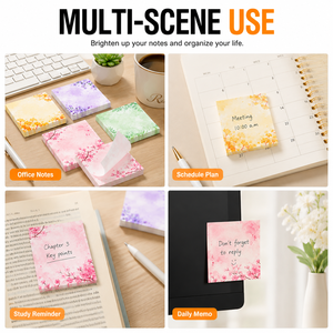 Custom Patterned Sticky Notes Self‑Adhesive Memo Pad Decorative <b>Notepads</b> for Annotation School Office Desk Stationery Daily Use - Product Image 3