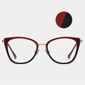 87263 Montura de Gafas Estilo Ojo de Gato, TR90, Metal, Montura Completa, Protección Contra Luz Azul, Gafas para Computadora, Anti Radiación, Para Mujeres y Hombres - Product Image 1