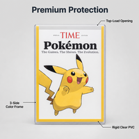 Protecteur de magazine en PVC rigide avec cadre transparent sur trois côtés, anti-jaunissement, épaisseur 5 mm, pour le rangement et la présentation de bandes dessinées