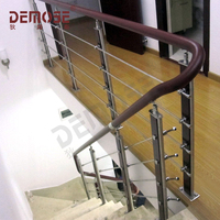 Pagar Kawat Cor Desain Modern Tahan Air untuk Luar Ruangan, Pegangan Tangga Stainless Steel untuk Lantai Villa