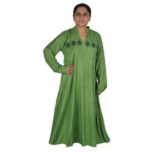 Haute Qualité Belle Islamique Longue Abaya Spécialement Conçu Paisley Broderie Bambou Tissu Raisonnable Traditionnel Musulman - Product Image 1