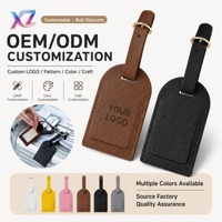 Étiquette de bagage en cuir PU personnalisée OEM ODM, étiquette d'identification de valise, étiquette de bagage de voyage pour cadeau promotionnel d'entreprise
