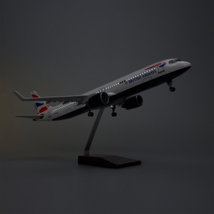 โมเดลเครื่องบินจำลองบริติช 321 แอร์ไลน์ส <span class=keywords><strong>A321</strong></span> Neo ขนาด 44 ซม. สเกล 1:100 พร้อมไฟประดับ ของขวัญ - Product Image 5
