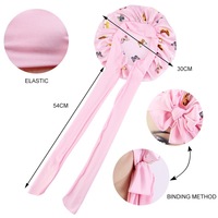 Songmay style européen et américain grand papillon satin bonnet chapeau mode arabe imprimé coloré bonnet chapeau doux