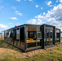Villa de luxe moderne, maison modulaire préfabriquée de 20 pieds sur 40 pieds, petite maison mobile, chambre d'amis extensible, maison conteneur avec 2, 3 ou 4 chambres