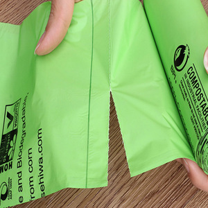 Compostaje compostable biodegradable PLA bolsa de basura de almidón de maíz rollo de embalaje de residuos bolsas de basura pueden revestimientos para la cocina de la oficina en casa - Product Image 3