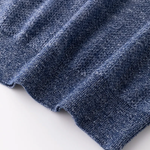 <span class=keywords><strong>Polo</strong></span> en <span class=keywords><strong>laine</strong></span> mérinos tricoté sur mesure Chemise pour hommes Pull en tricot à manches courtes en lin de couleur unie - Product Image 6